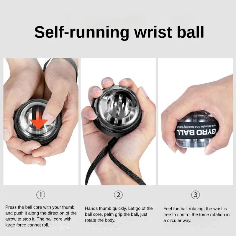 Gyroscopic Powerball | Wrist-Arm-Hand Muscle Force Trainer for home fitness - Fitness Galore