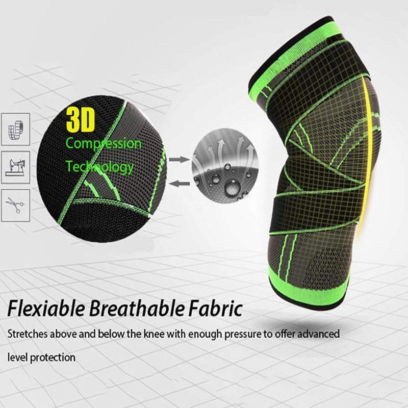 Pressurized Elastic Compression Knee Pads for home fitness - Fitness Galore