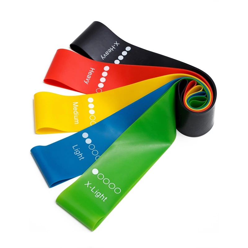 Yoga Elastic Rubber Resistance Bands for home fitness - Fitness Galore